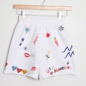 The Mayfair Group x ISCREAMCOLOUR Somebody Loves You Sweat Shorts White XS